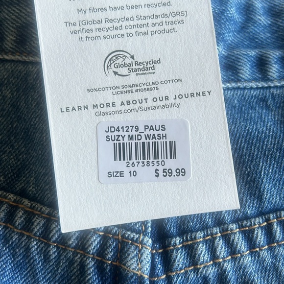 Glassons High Rise Wide Leg Jean Size 10 - Picture 3 of 3